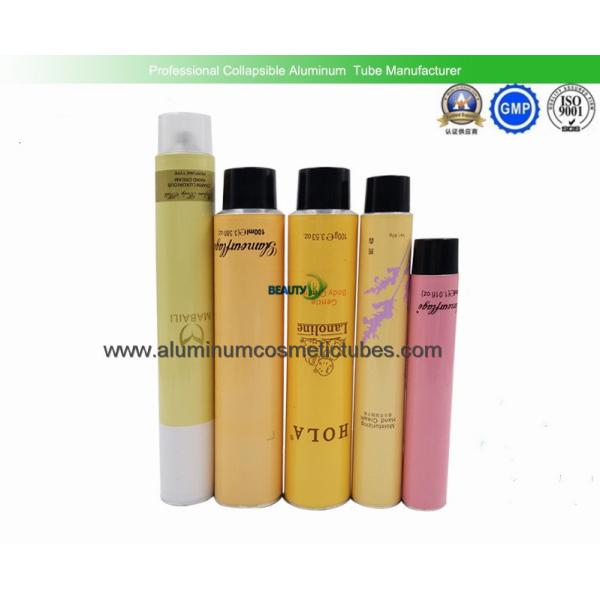 Luxury Empty Aluminum Tubes , Hair Dye Packaging Metal Lotion Tubes Non -