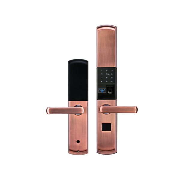 LCD Screen Fingerprint Automatic Sliding Door Lock With 3 Colors