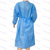 Anti Virus Visitor Disposable Surgical Gown Waterproof Hospital Suit Knit Cuff