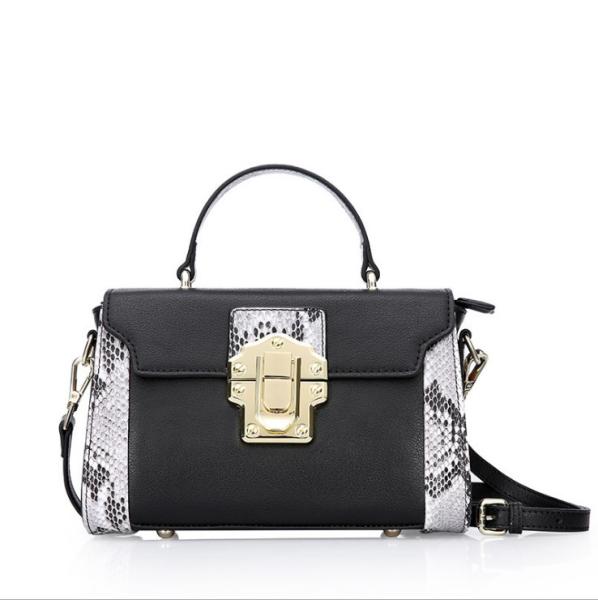 Tote Bags Serpentine Pattern Cow Leather Handbags for Women Daily Bag with Long Strap