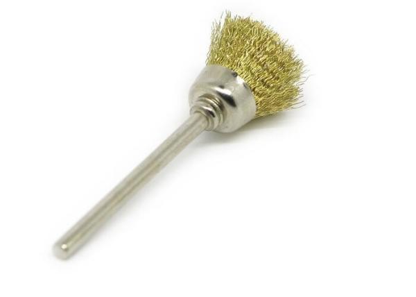 3mm Shank Size Crimped Wire Cup Brush Miniature Power Brushes 16 MM OD