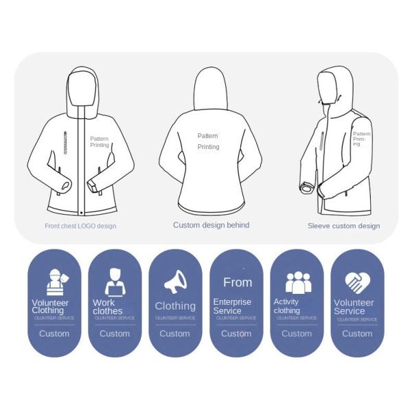Regular Length Men's Windbreaker Jacket for Spring and Autumn XMAMLON Custom Clothing