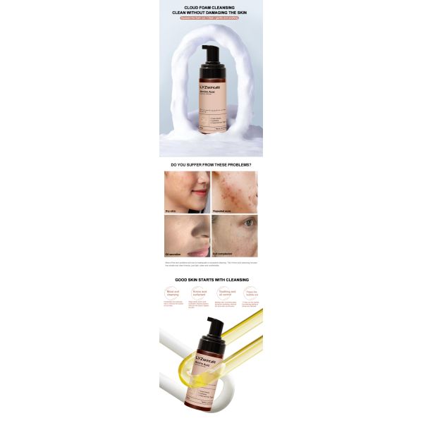 Niacinamide Foam Cleanser Whitening Acne Facial Wash Cosmetic Skin Care Oil Control Amino Acid Firming Cleanser