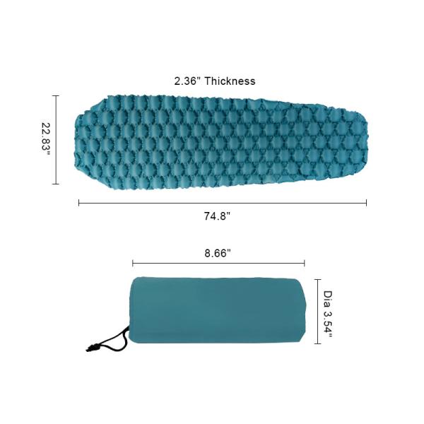 430g Portable Sleeping Pad Inflatable Sleeping Bag For Outdoor Backpacking