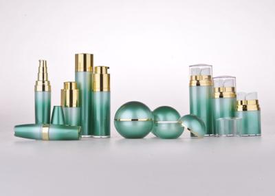 Material PMMA renders green bottle body ball Empty Makeup Containers