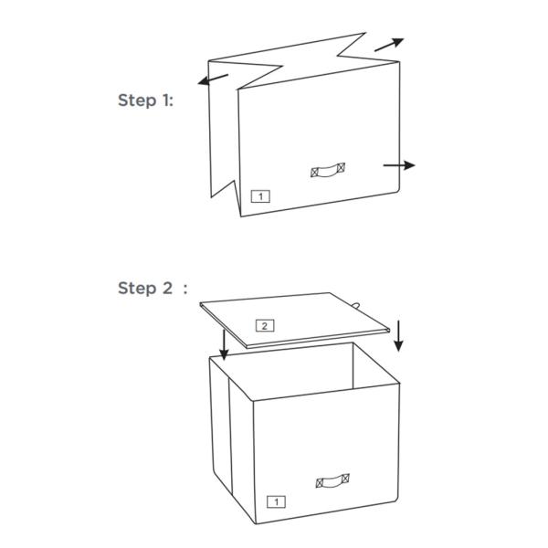 Организатор белой ткани уютный, складные кубы хранения