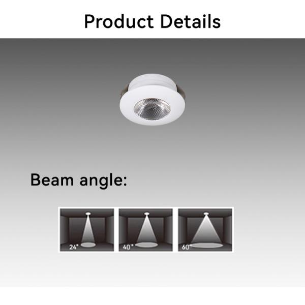 2700K-6500K Surface Mounted Cabinet Lights CRI90 Mini Recessed Led Puck Lights
