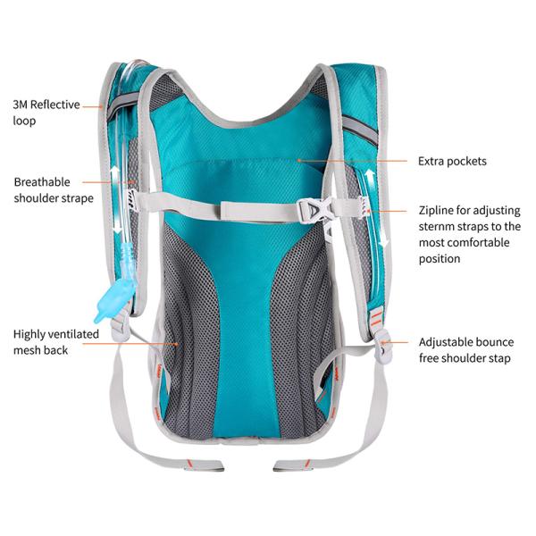 2L Unique Running Water Backpack Cycling Hiking Backpack With Water Bladder