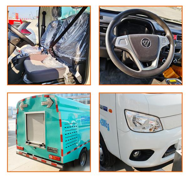 Eco-Friendly Electric High-Pressure Washer Truck Hydraulic Compression Trash Collector with High Pressure Washing