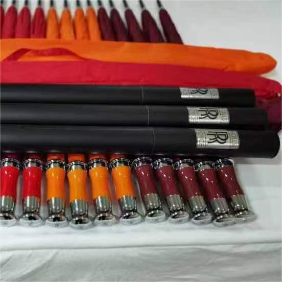 Customized Logo Printed Light Luxury Umbrella with Manual Opening and Fiberglass Frame