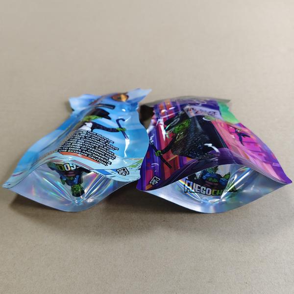 Premium Child Resistant Bag For Medicine Packaging With Customizable Geometric Shapes Vibrant Pantone Colors Printing.