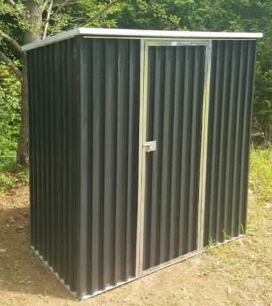 Abri de jardin en acier avec porte coulissante pour pelouse et extérieur