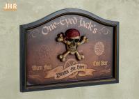 Da chapa de madeira da parede da antiguidade do pirata da resina da decoração 3D da parede chapas decorativas personalizadas da parede
