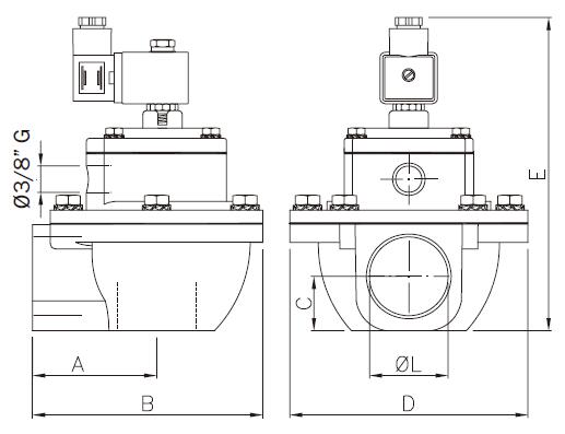 FP40 Turbo 1 1/2 в клапане реактивного сопла ИМПа ульс для циклона сборника пыли