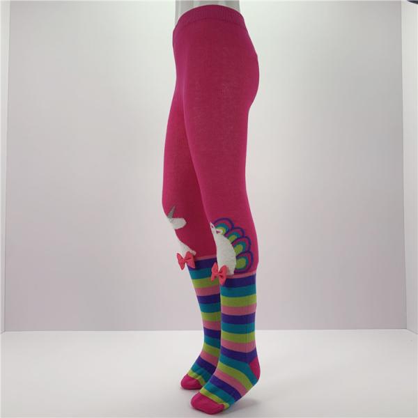 Printed Pattern Baby Tights 70%Combed Cotton 28%Polyester 2%Spandex Girls Fleece Tights