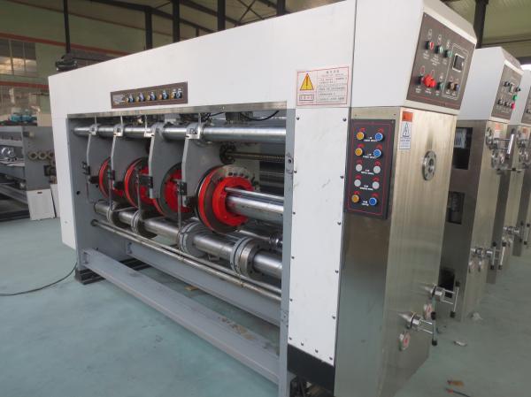 Automated Carton Box Printing Slotting Die Cutting Machine , Lead Edge Feeding
