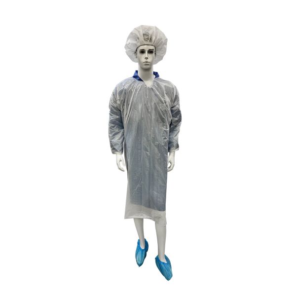 Handmade Disposable Waterproof Polythene Work Gown With Long Sleeves