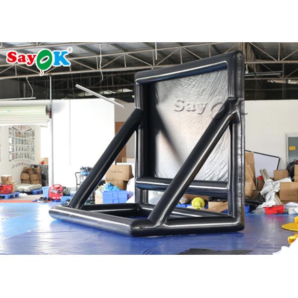 Раздувным на открытом воздухе киноэкран крупного плана экрана большим черным загерметизированный воздухом на центры науки 4.72x3.4m