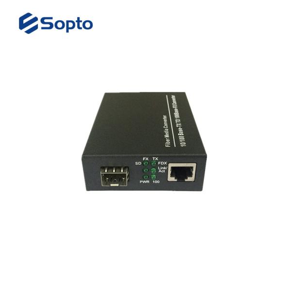 10/100M Data Rate Fiber Media Converter External Power Supply 220V AC