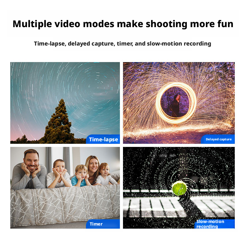 4k Panoramic Sport Camera Slow Motion Time Lapse Cycling Camera Diving Camera 4K Action Camera 170° Wide Angle Control WiFi