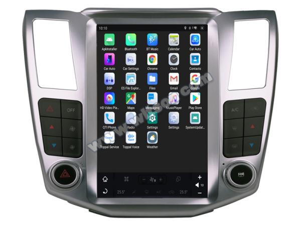 Écran Android Tesla Vertical 11.8 pour Lexus RX300 330 350 400H 2004-2008, Système multimédia stéréo GPS Carplay pour voiture