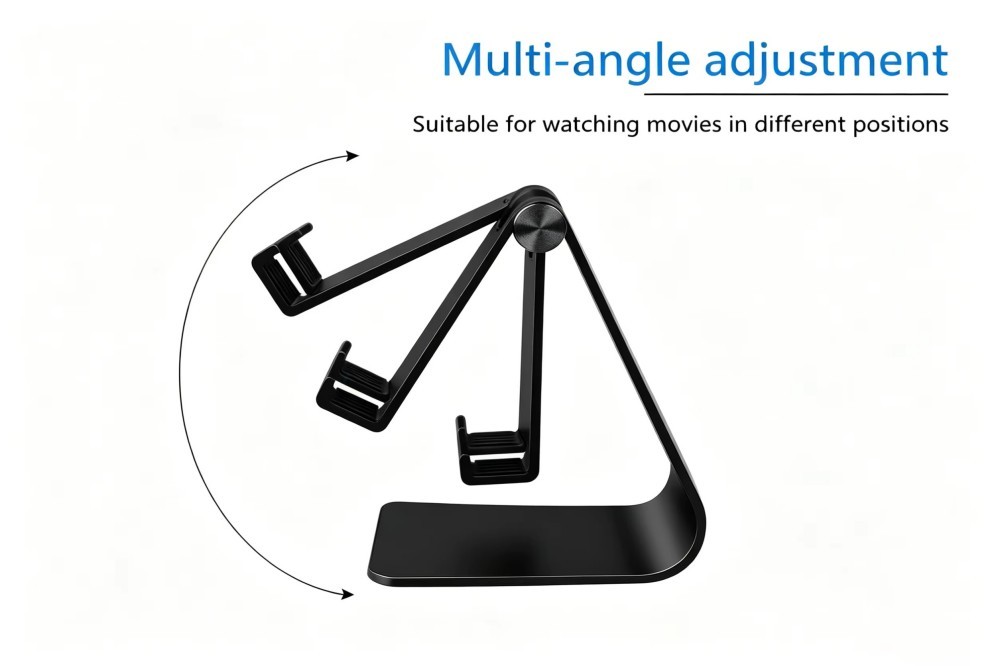 Foldable Adjustable Angle Anti Slip Phone Holder Stand For Dashboard And Desk