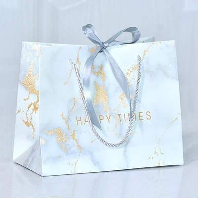 Большие мешки из мармуровой kraft рождественской бумаги с логотипом на заказ