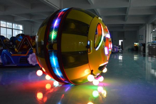 Fiberglass + Metal Amusement Car Ride 360 Degree Happy Car Space Capsule