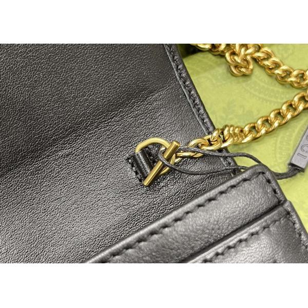 Bamboo Knot Lock Brand Clutch Bag Glossy Real Leather Antique Gold Blend