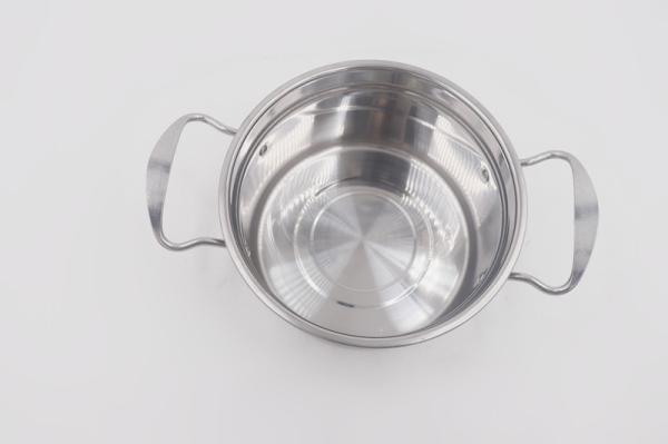 4pcs Cookware set stainless steel high pot silver cooking pot