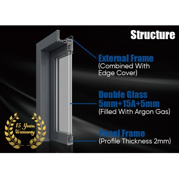 Heavy Duty Interior Aluminium Bathroom Doors With Privacy Tempered Glass