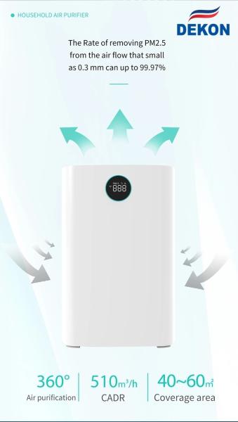 600CMH HEPA H14 PM2.5 Filtration air purifier with UVC air sterilizer and dininfection digital display touch control