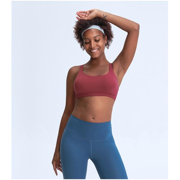 Нагая чувствуя задняя часть Breathable бюстгальтера спорт женщин перекрестная со съемной пусковой площадкой