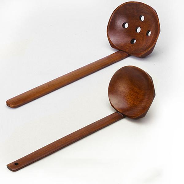 Korean Wooden Cooking Utensils Hot Pot Tortoise Shell Colander Strainer Spoon