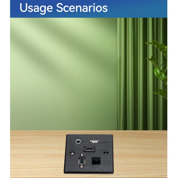 USB2.0 Audio Visual Box Multimedia Outlet RJ45 CAT6 For Home Theater