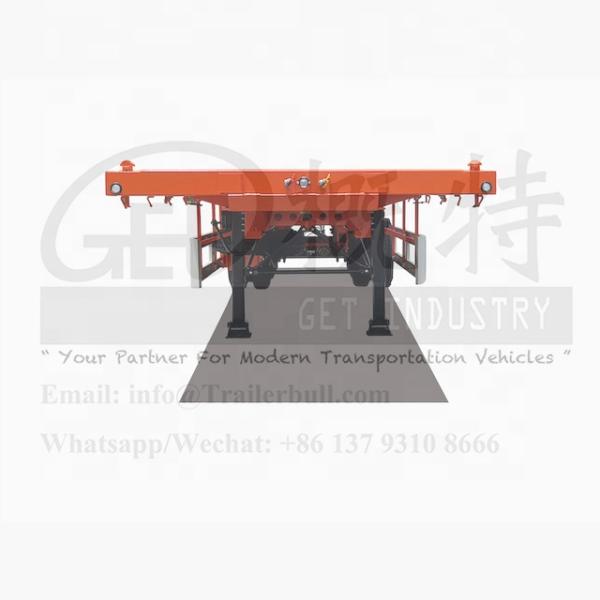 FUWA BPW Axle 40ft Container Transport Flatbed Semi Trailer with Air Suspension Optional