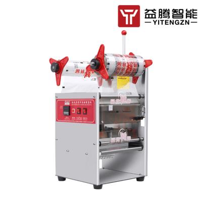 largura manual Tabletop de 600W Tray Sealing Machine 300mm para lojas de Baverage