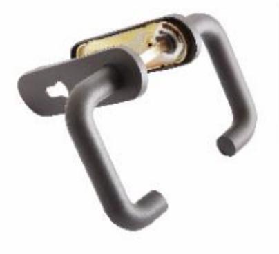 Indoor Door Lock Handle with Modern Style Door Thickness 35-60mm