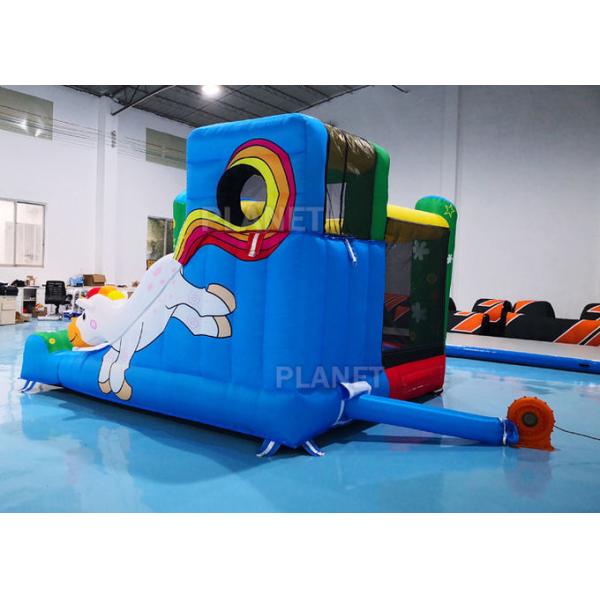 Family Mini Inflatable Bounce House For Backyard Rainbow Color