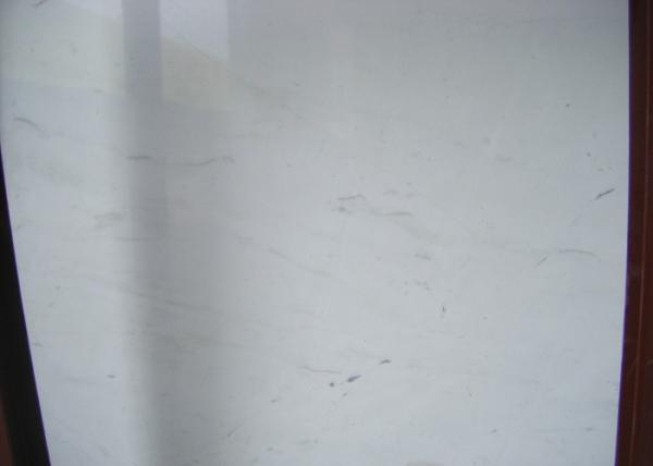 White Kitchen Marble Countertops And Backsplash , Huge Marble Tile Countertops