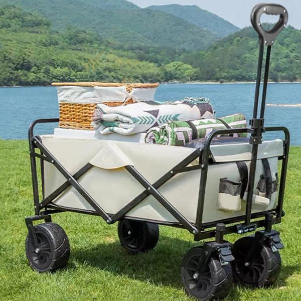 Roll Container Heavy Duty Wheel Outdoor Folding Wagon Cart for Camping and Travelling