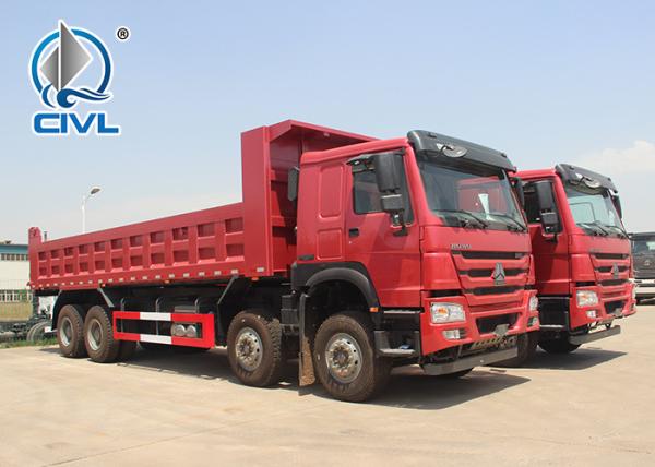 SINOTRUK HOWO 371HP LHD Heavy Duty Tipper Trucks 8x4 20-30CBM ZZ3317N3567W
