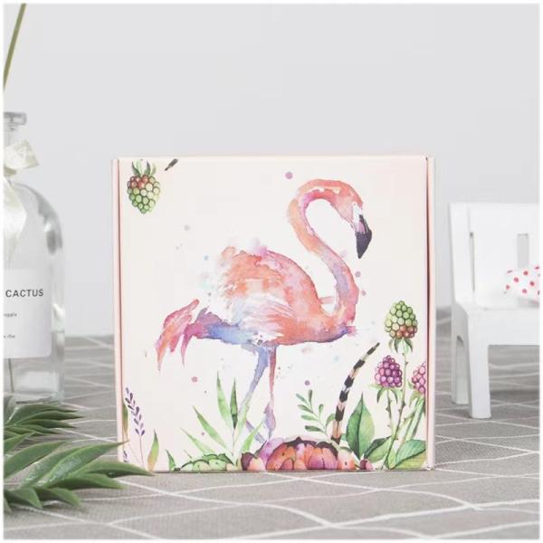 Blue Green Pink Ivory Paper Scrunchie Packaging Box Glossy Lamination