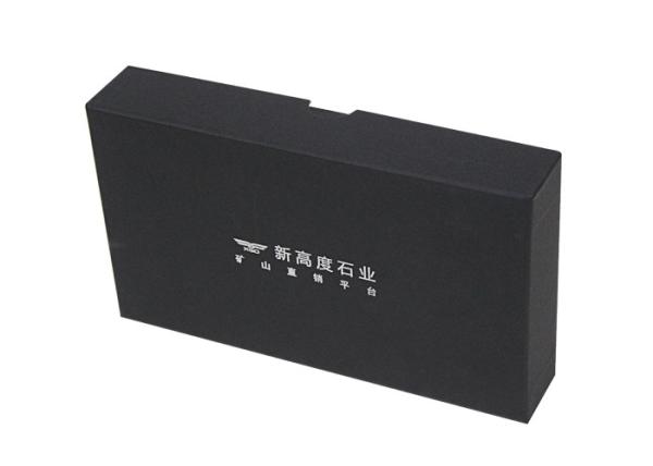 Black Rigid Packaging Box , Rigid Set Up Boxes With UV Coating