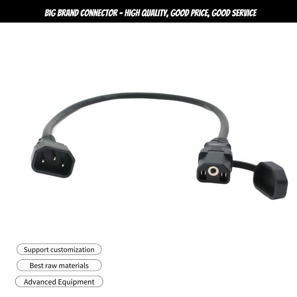 3 Pin AC Power Connector , Waterproof Three Pin Plug And Socket