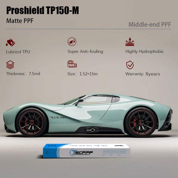 Película de proteção de pintura mate de alta proteção 1.52x15m 7.5mil PPF Protector de carro