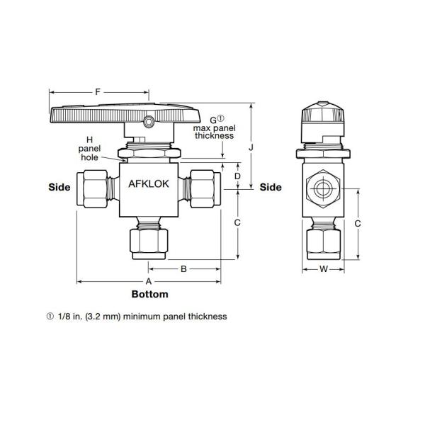 Шариковый клапан нержавеющей стали давления пути ОД 3 Ферруле высокий