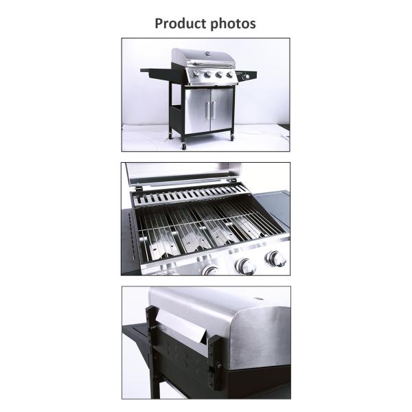 Грилл на бутаневом газе для приготовления пищи на открытом воздухе с 41 горелкой и конструкцией из нержавеющей стали