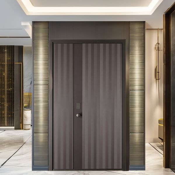 Modern Villa Security Door Anti Theft Finished Optional Doorbell