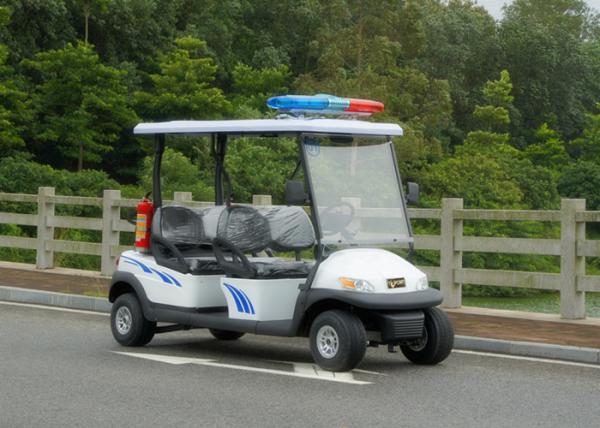 Customized White Utility Golf Cart , Electric Police Car For 4 Person